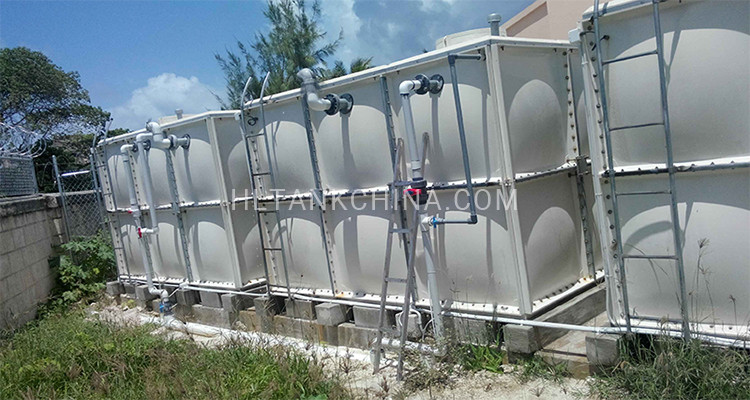 grp water storage tank in parallel