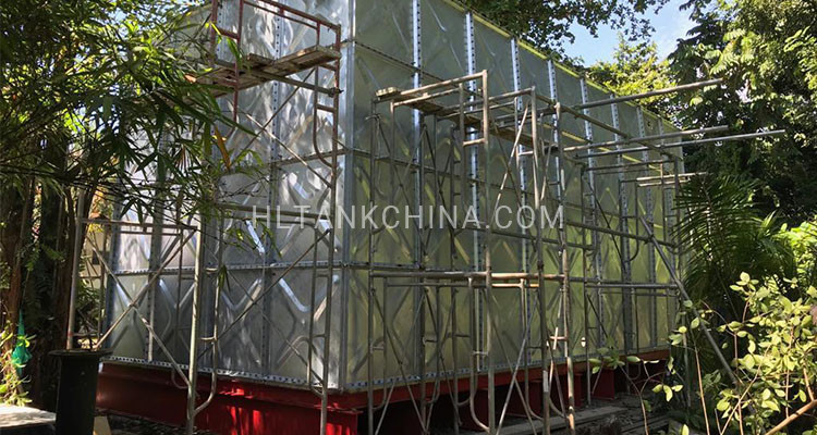 Hot dip galvanized water tank in Singapore