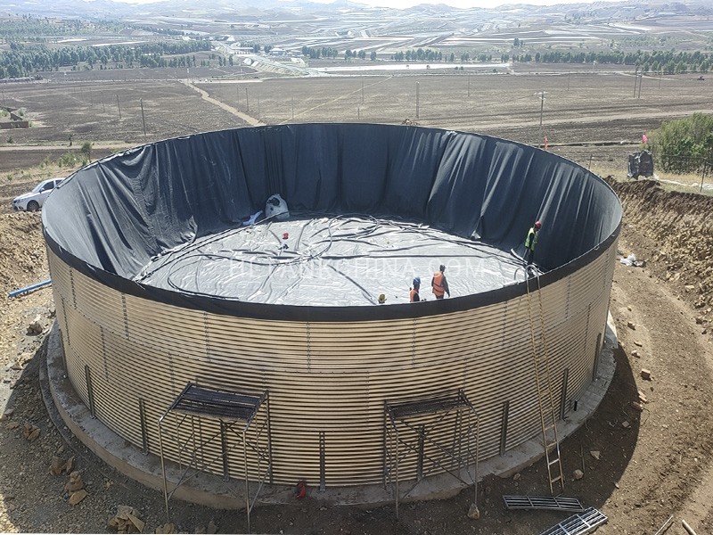19.56×3.41m corrugated steel water tank Zinc aluminium corrugated steel water tank