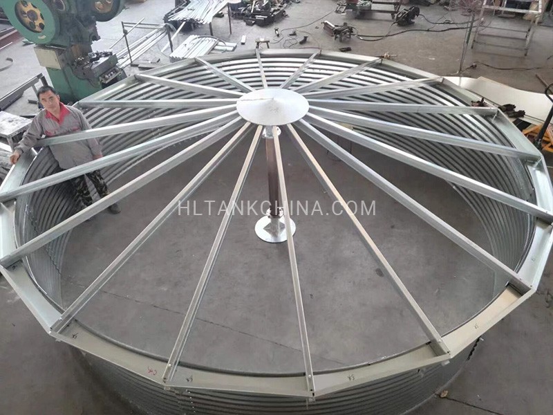 High pitch roof corrugated steel water tank design