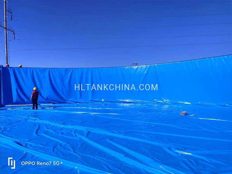 Inner blue color PVC liner for corrugated-steel water-tank