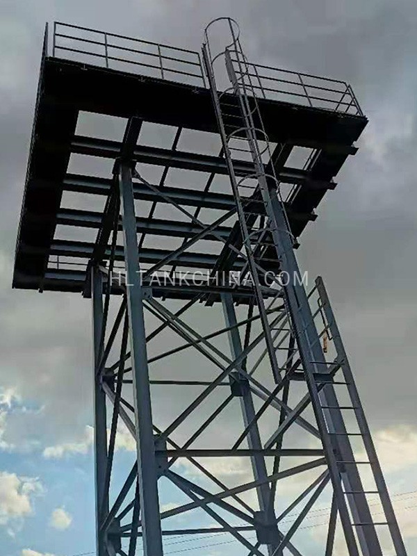 Elevated steel tower