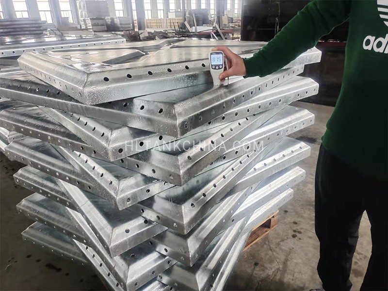 Galvanized zinc thickness for pressed steel HDG water tank panel