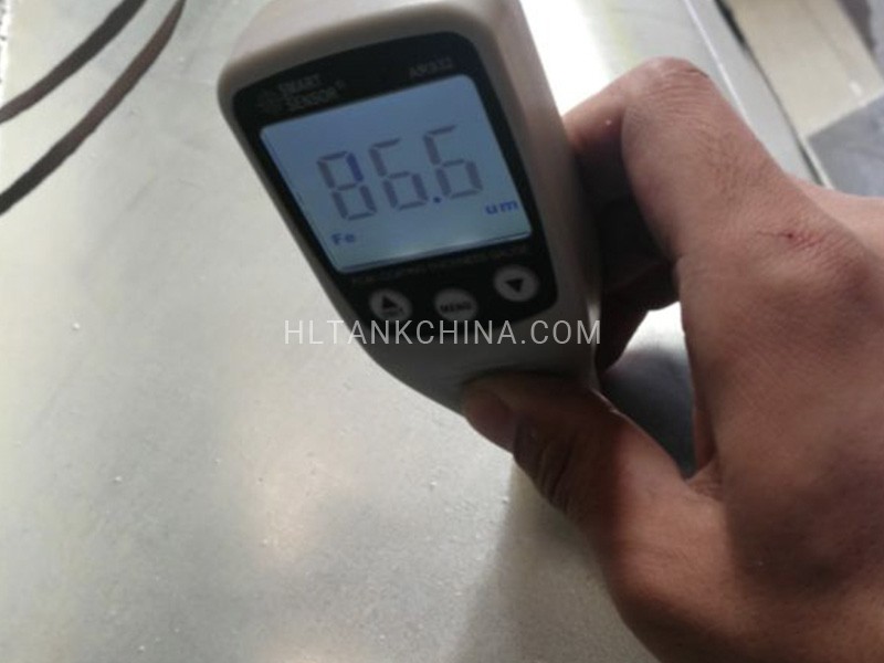 HDG water tank panel thickness