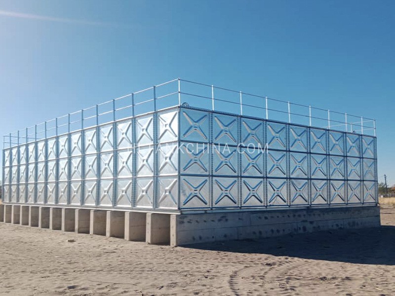 Hot dip galvanized (HDG) water tank project in Botswana