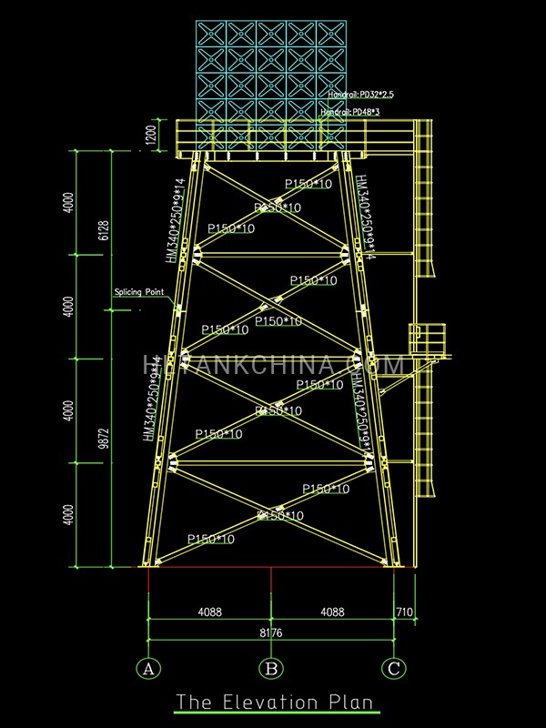 Philippines tapered steel tower design drawing