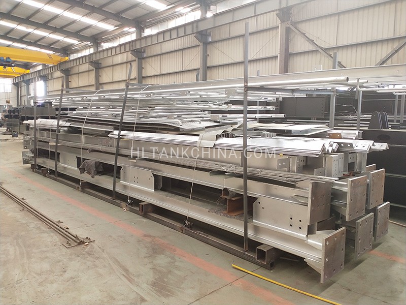 Elevated steel tower pre-marked in factory