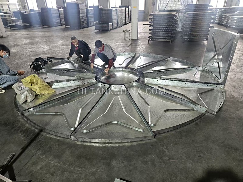 Round steel water tank bottom panel