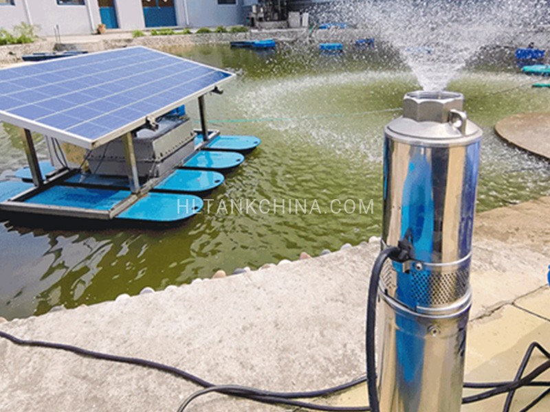 Solar pump running