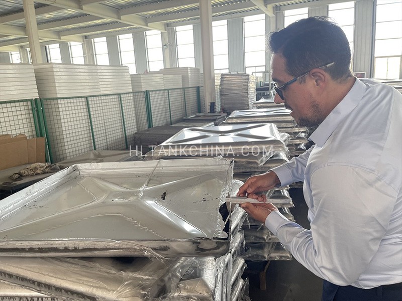 Stainless steel water tank panel thickness measurement