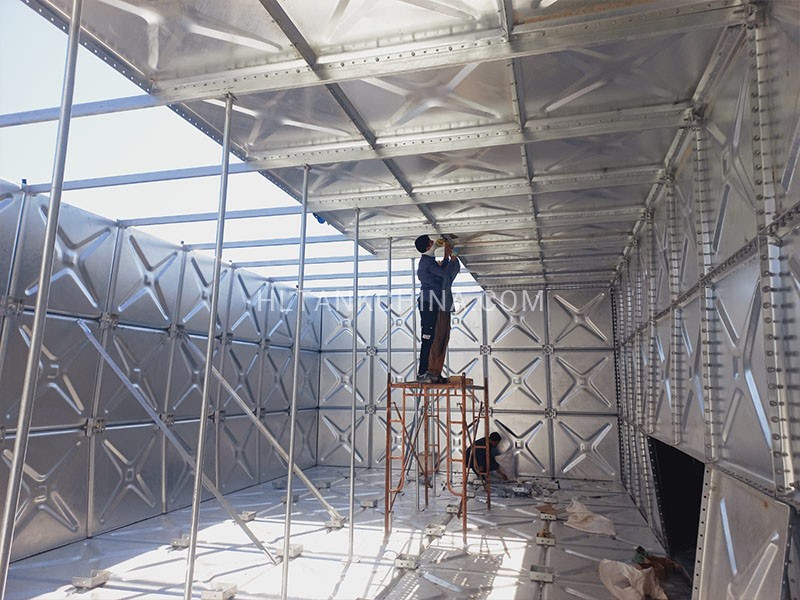 HDG pressed steel panel sectional rectangular water tank