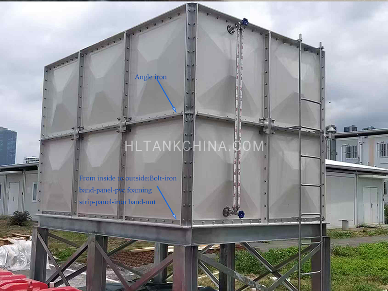 FRP panel water tank side panel connection FRP panel water tank side panel connection