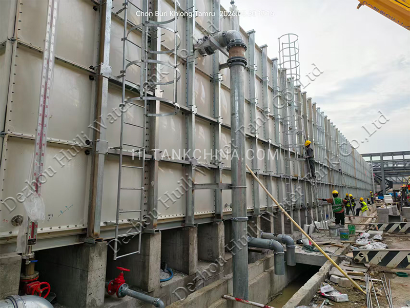 GRP panel water tank for Thailand Tiktok project