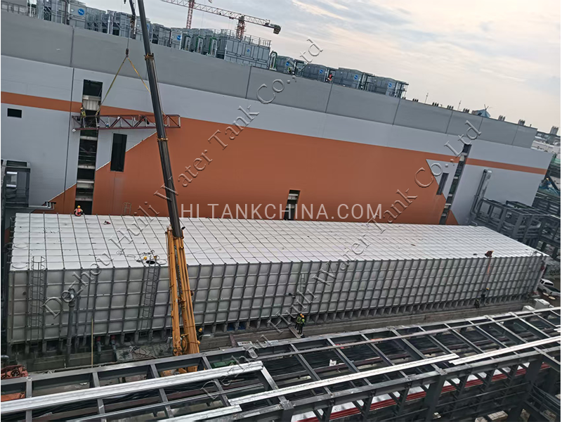 Tiktok Thailand project GRP panel water tank 58x10x5m